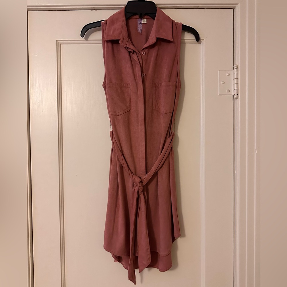 Ayla mauve sueded dress